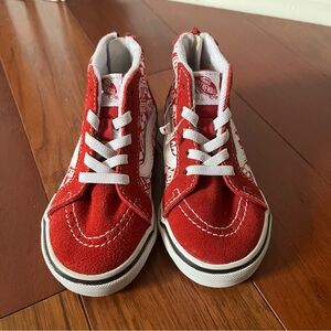 NWT Vans Red High Tops- Size 7 toddler